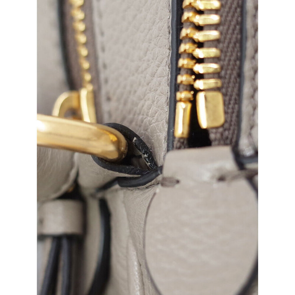 Prada Vitello Phenix camera Crossbody bag argilla gray grained leather - Picture 8 of 9